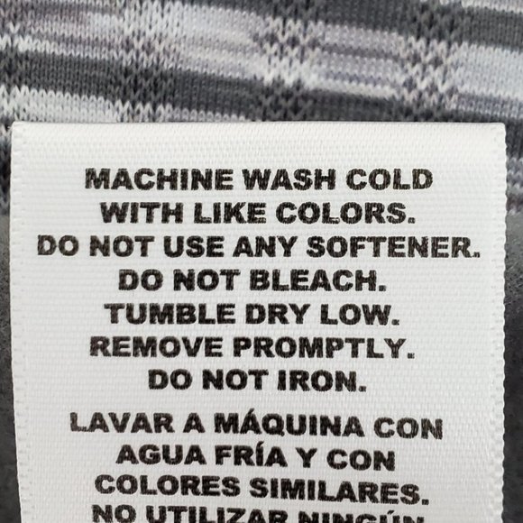 Avia Gray Heathered Striped Popover Activewear Soft Inside Micro Fleece Top M - Picture 13 of 13